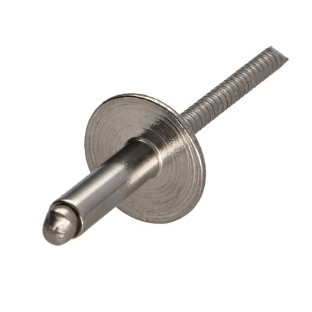 1 x Rivet Aveugle Tout Inox Tête extra large TEL 3.2X8 Epaisseur de serrage 3 à 5