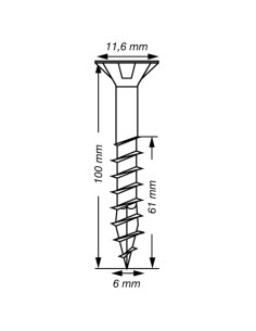Spax T-STAR PLUS Tête fraisée TORX T30 Inox A2 6X100... 2
