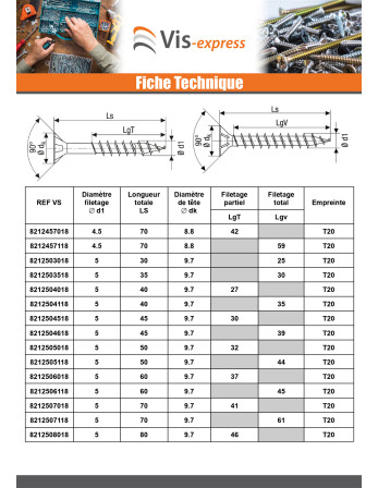 Spax T-STAR PLUS Tête fraisée TORX T10 Inox A2 3X1