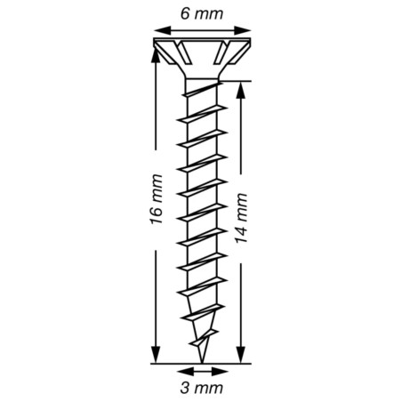 1 x Spax T-STAR PLUS Tête fraisée TORX T10 Inox A2 3X16 Filetage total microvis