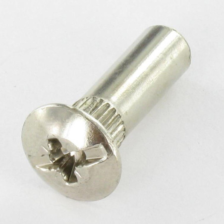 1 x Ecrou Relieur POZI et fendu 8X25 M6X15 AC. Acier nickelé