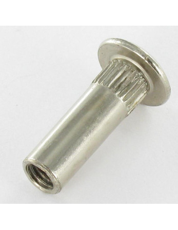 Ecrou Relieur POZI et fendu 8X25 M6X15 AC. Acier nickelé