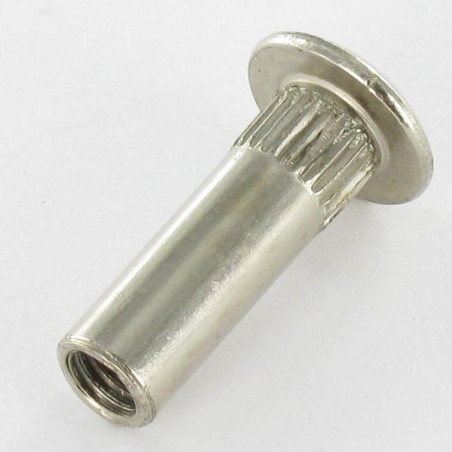 1 x Ecrou Relieur POZI et fendu 8X25 M6X15 AC. Acier nickelé
