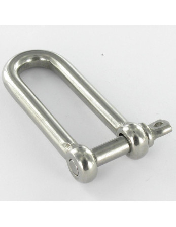 Manille Droite Longue Forgée Inox A4 Diamètre 6
