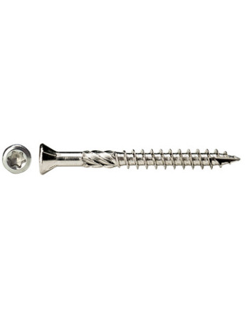 Seau de 500 Vis terrasse 5X50 Inox A2 Tête fraisée TORX T25 Pointe antifendage type 17
