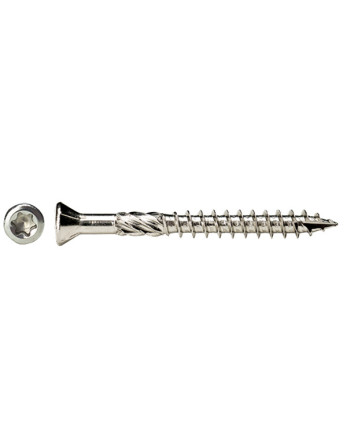 Seau de 1000 Vis terrasse 5X60 Inox A2 Tête fraisée TORX T25 Pointe antifendage type 17