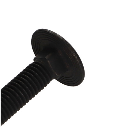 1 x TRCC JAPY tête ronde collet carré Inox A2 M8X70 Noir Filetage partiel