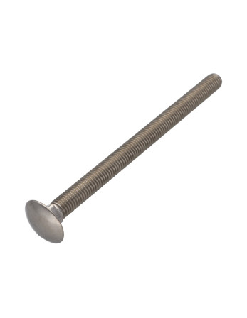 TRCC JAPY tête ronde collet carré Inox A2 M8X130 Filetage partiel
