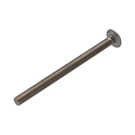 1 x TRCC JAPY tête ronde collet carré Inox A2 M8X130 Filetage partiel