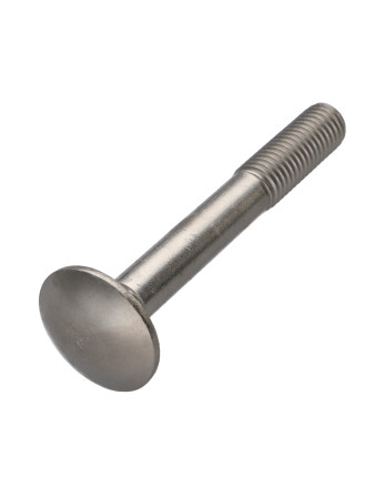 TRCC JAPY tête ronde collet carré Inox A2 M8X90 Filetage partiel