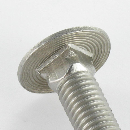 1 x TRCC JAPY tête ronde collet carré Inox A2 M10X200 Filetage partiel