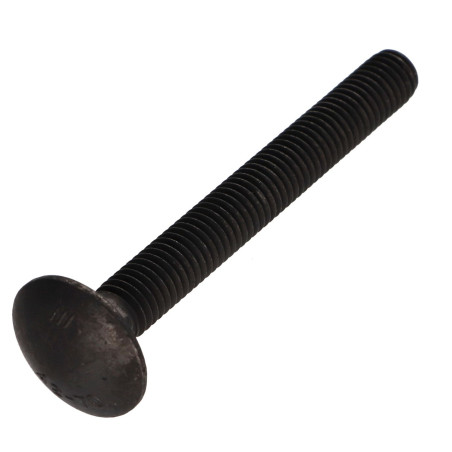 1 x TRCC JAPY tête ronde collet carré Inox A2 M8X80 Noir Filetage partiel