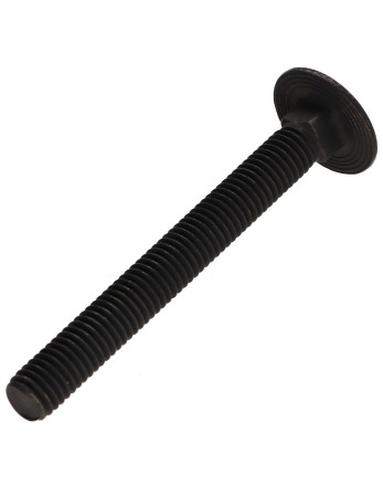 TRCC JAPY tête ronde collet carré Inox A2 M8X80 Noir Filetage partiel