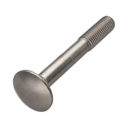 1 x TRCC JAPY tête ronde collet carré Inox A2 M8X65 Filetage partiel