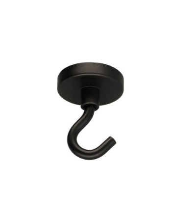 Crochet magnétique Diamètre 32 Acier zingué noir