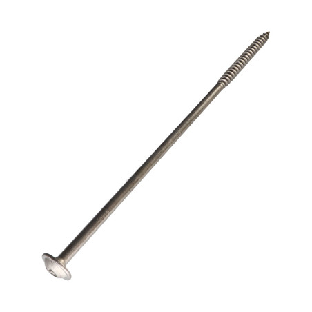 1 x Vis charpente tête disque Inox A2 8X250 Filetée sur 80 TORX T40 Diamètre de tête: 20
