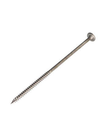 Vis charpente tête disque Inox A2 6X55 Filetée sur 36 TORX T25 Diamètre de tête: 15