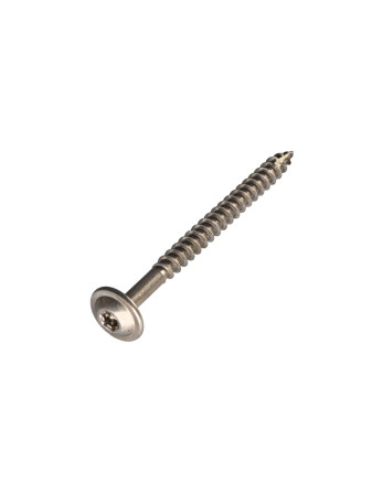 Vis charpente tête disque Inox A2 8X100 Filetée sur 80 TORX T40 Diamètre de tête: 20