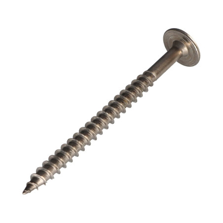 1 x Vis charpente tête disque Inox A2 8X110 Filetée sur 80 TORX T40 Diamètre de tête: 20