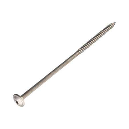 1 x Vis charpente tête disque Inox A2 4.5X45 Filetée sur 30 TORX T20 Diamètre de tête: 13