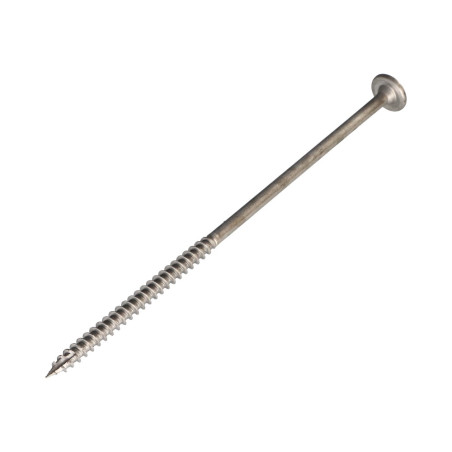 1 x Vis charpente tête disque Inox A2 4.5X50 Filetée sur 30 TORX T20 Diamètre de tête: 13