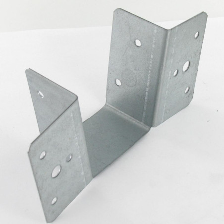1 x Sabot de charpente Forme U support poutre 63X75 Sendzimir