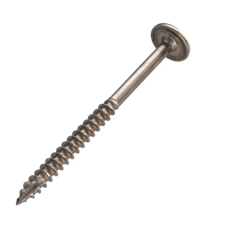 1 x Vis charpente tête disque Inox A2 6X70 Filetée sur 42 TORX T25 Diamètre de tête: 15