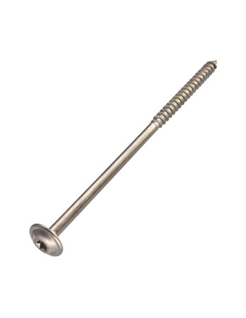 Vis charpente tête disque Inox A2 8X170 Filetée sur 80 TORX T40 Diamètre de tête: 20