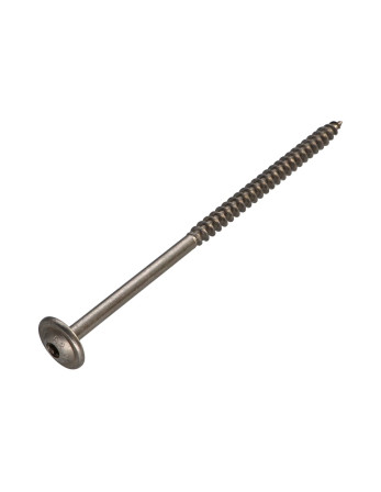 Vis charpente tête disque Inox A2 8X90 Filetée sur 80 TORX T40 Diamètre de tête: 20