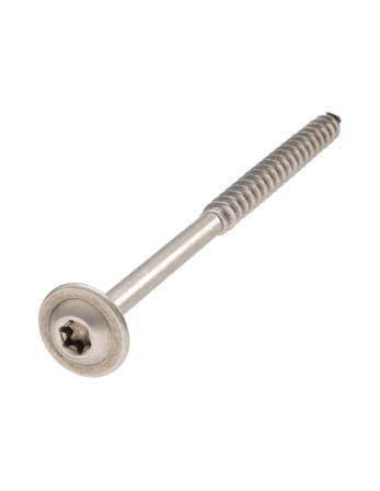 Vis charpente tête disque Inox A2 8X320 Filetée sur 80 TORX T40 Diamètre de tête: 20