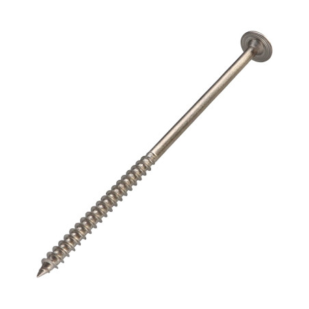 1 x Vis charpente tête disque Inox A2 8X160 Filetée sur 80 TORX T40 Diamètre de tête: 20