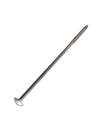 Vis charpente tête disque Inox A2 8X220 Filetée sur 80 TORX T40 Diamètre de tête: 20