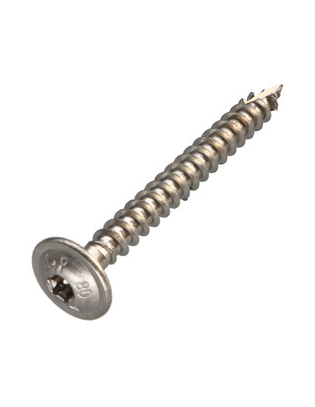 Vis charpente tête disque Inox A2 8X70 Filetée sur 50 TORX T40 Diamètre de tête: 20