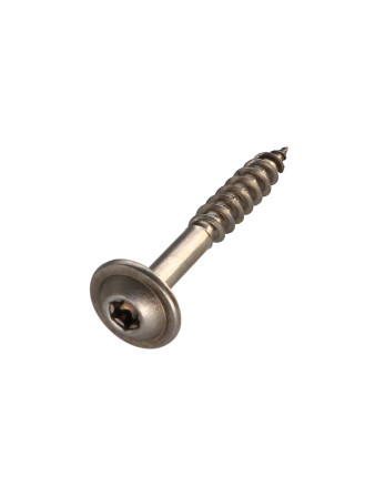 Vis charpente tête disque Inox A2 8X60 Filetée sur 50 TORX T40 Diamètre de tête: 20