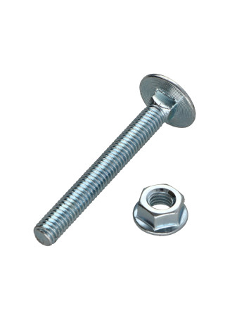 Boite de 50 T.CAR 6X50 + 50 Ecrou Cranté Acier zingué