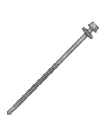 Vis autoperceuse Tête hexagonale TH Lisse 6.3X125 Forte tenue à la corrosion Acier galvanisé à chaud