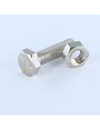 ENSEMBLE Vis métaux V.TH 8X30 + Ecrou Inox A2