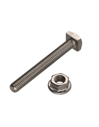 Boite de 50 T.CAR 6X50 +50 Ecrou Cranté M6 Inox A2