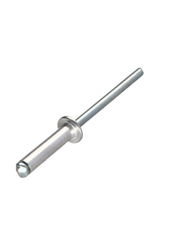 Rivet aveugle Aluminium Tige acier 5X12 Tête plate