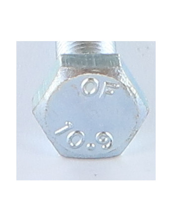 Vis métaux Tête hexagonale TH M8X20 Classe 10.9 Acier zingué