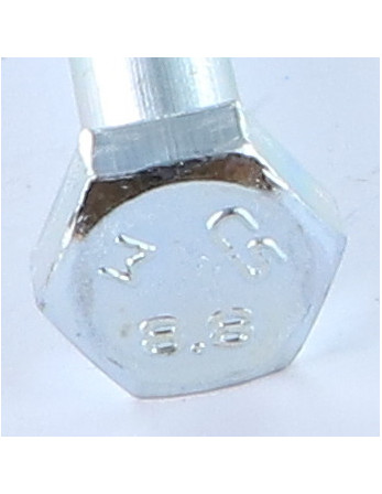 Corps de boulon filetage partiel Tête hexagonale TH M10X180 Classe 8.8 Acier zingué