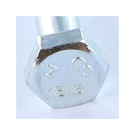 1 x Corps de boulon filetage partiel Tête hexagonale TH M10X180 Classe 8.8 Acier zingué