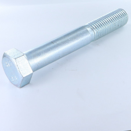 1 x Corps de boulon filetage partiel Tête hexagonale TH M22X100 Classe 8.8 Acier zingué