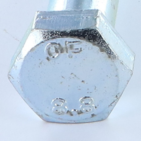 1 x Corps de boulon filetage partiel Tête hexagonale TH M14X130 Classe 8.8 Acier zingué