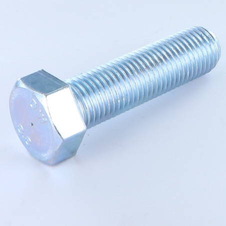 1 x Vis métaux Tête hexagonale TH M20X80 Classe 8.8 Acier zingué