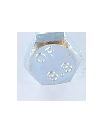 Corps de boulon filetage partiel Tête hexagonale TH M8X100 Classe 8.8 Acier zingué