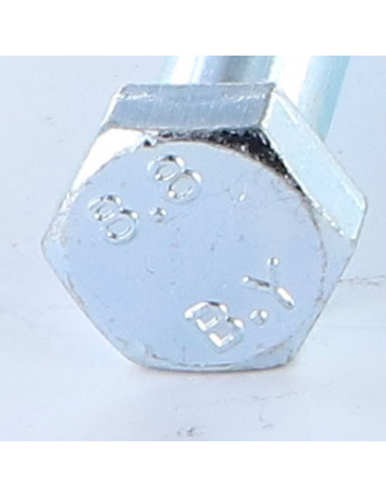 Corps de boulon filetage partiel Tête hexagonale TH M16X50 Classe 8.8 Acier zingué