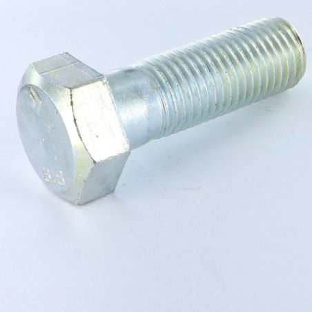 1 x Corps de boulon filetage partiel Tête hexagonale TH M24X100 Classe 8.8 Acier zingué