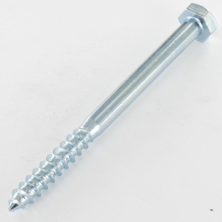 1 x Tirefonds 10X280 Filetée sur 130 Acier zingué