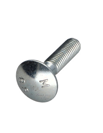 TRCC JAPY tête ronde collet carré M8X35 Filetage partiel Classe 8.8 Acier zingué